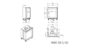 Каминная топка Венус 530 CL/CR / Venus 530 CL/CR