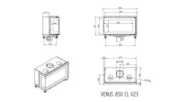 Каминная топка Венус 850 CL/CR / Venus 850 CL/CR